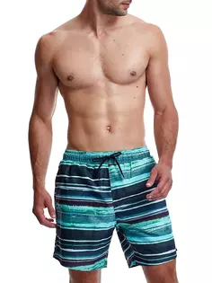 Полосатые шорты для плавания Gottex Swimwear, цвет blue green