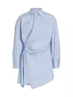 Мини-платье Rachel в тонкую полоску с запахом A.L.C., белый