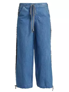 Джинсовые широкие брюки-смокинг Greg Lauren, синий