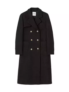 Длинное пальто Sandro, серый
