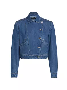 Укороченная джинсовая куртка Enola Veronica Beard, цвет durango