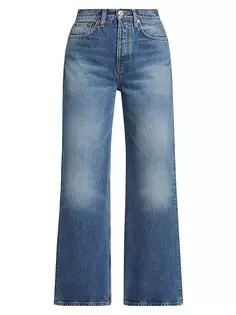 Укороченные джинсы с высокой посадкой и широкими штанинами Re/Done, цвет speedway