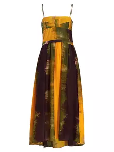 Платье миди Amazonas Maive из смесового шелка Maria Cher, цвет yellow ombre