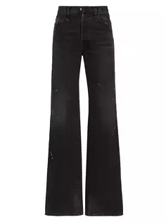 Расклешенные джинсы Jane с высокой посадкой R13, черный