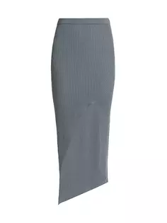 Асимметричная юбка-миди из шерсти и кашемира Naadam, синий