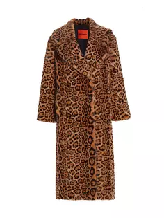 Пальто из искусственного меха с принтом гепарда Jetz Simon Miller, цвет cheetah