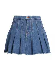 Джинсовая юбка трапециевидной формы со складками Ms. Coco Triarchy, цвет classic indigo