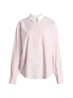Хлопковая рубашка в шафрановую полоску Acne Studios, белый