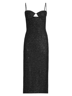 Платье миди Aisha Diamante Bardot, черный