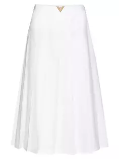 Компактная юбка-миди Popeline Valentino Garavani, белый