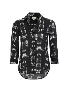 Рубашка с принтом Camille Butterfly L&apos;Agence, цвет blkmlti vintage butterfly Lagence