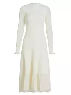 Платье макси с рельефным узором в османском стиле 3.1 Phillip Lim, слоновая кость