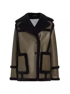 Флисовая куртка с покрытием Proenza Schouler White Label, цвет wood black
