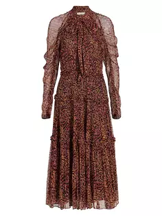 Шифоновое платье-миди Idalia Ulla Johnson, цвет pomegranate