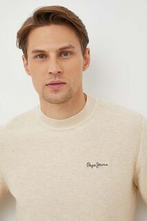 Свитер из смесовой шерсти Saylor Pepe Jeans, бежевый