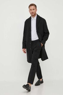 Шерстяное пальто Calvin Klein, черный