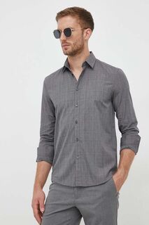 Рубашка из хлопка Sisley, серый