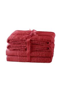 Набор полотенец из 6 упаковок Inne, красный