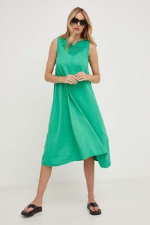 Хлопковое платье Answear Lab, зеленый