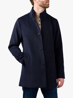 Пальто Lynmouth из смесовой шерсти с воротником-воронкой Guards London, синий