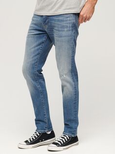 Узкие джинсы из органического хлопка Superdry, атлантический голубой рип