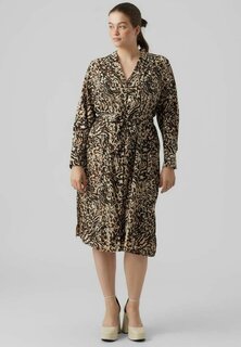 Классическая рубашка Vero Moda Curve VMLYDIA CALF, цвет irish cream