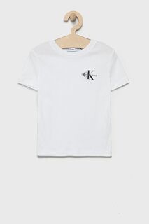 Детская хлопковая футболка Calvin Klein Jeans IB0IB01231.PPYY, белый