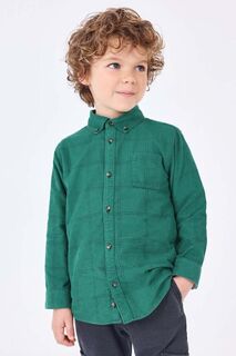 Детская хлопковая рубашка Mayoral, зеленый