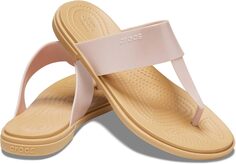 Шлепанцы Tulum Flip Crocs, цвет Pink Clay Metallic