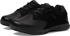 Кроссовки Memory Layers Slip Resistant Fila, цвет Black/Black/Black