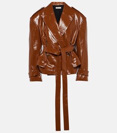 Кожаный пиджак rioni The Mannei, коричневый