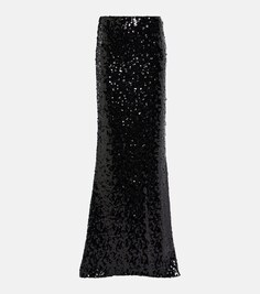Юбка макси с пайетками Dolce&amp;Gabbana, черный