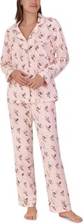 Классический пижамный комплект с длинными рукавами из органического хлопка Bedhead PJs, цвет Ski Bunnies