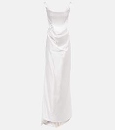 Свадебное атласное платье camille Vivienne Westwood, белый