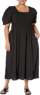 Платье миди Plus Lucie с объемными рукавами Madewell, цвет True Black