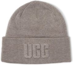 Шапка с объемным логотипом UGG, светло-серый