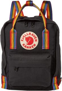 Рюкзак Kanken Rainbow Mini Fjällräven, цвет Black/Rainbow Pattern Fjallraven