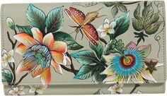 Тройной кошелек-клатч RFID — 1150 Anuschka, цвет Floral Passion
