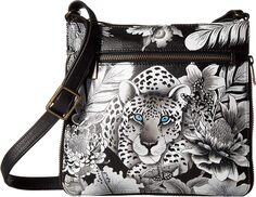 Расширяемая дорожная сумка через плечо 550 Anuschka, цвет Cleopatra&apos;s Leopard