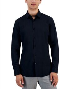Мужская классическая рубашка приталенного кроя I.N.C. International Concepts, черный
