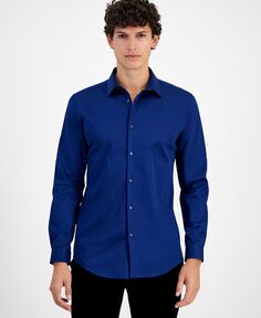 Мужская классическая рубашка приталенного кроя I.N.C. International Concepts, цвет Blazing Navy
