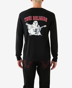 Мужской свитер с круглым вырезом True Religion, черный