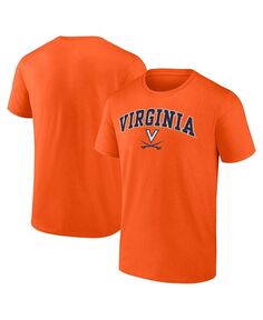 Мужская оранжевая футболка с логотипом Virginia Cavaliers Campus Fanatics, оранжевый