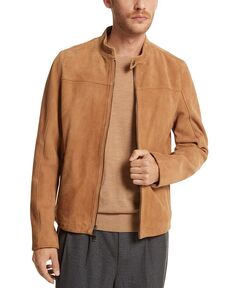 Мужская замшевая куртка-гонщик Michael Kors, коричневый