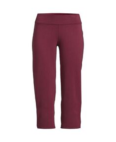 Женские укороченные брюки со средней посадкой и эластичной резинкой на талии «Морская звезда» Lands&apos; End, красный
