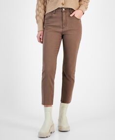 Женские джинсы прямого кроя до щиколотки с высокой посадкой And Now This, коричневый