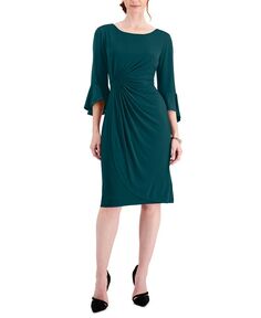 Миниатюрное платье-футляр с хлястиками по бокам Connected, зеленый