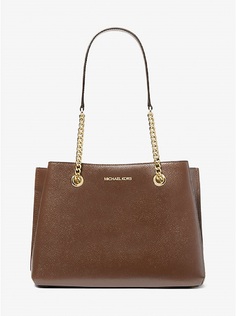 Сумка кросс-боди Michael Kors Outlet Teagan Large Pebbled Leather Shoulder, коричневый