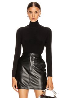 Боди Norma Kamali Long Sleeve Turtleneck, черный