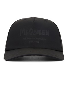 Шапка Alexander Mcqueen Tonal Graffiti, черный